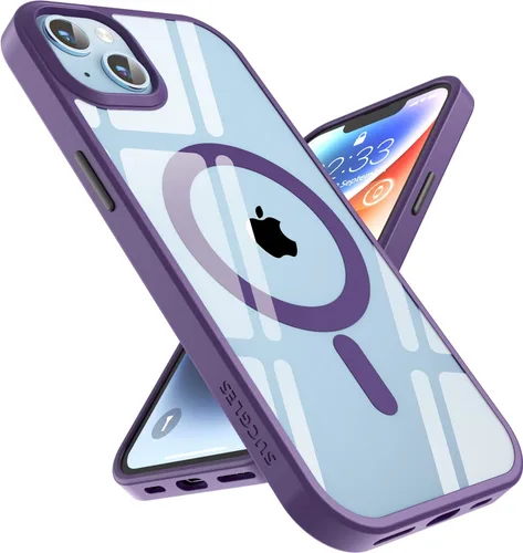 Miniatura 60 de SUCGLES Funda para iPhone 13 Pro Max con MagSafe, imán ultra fuerte N56, protección contra caídas de 12 pies, antiamarilleo, funda magnética