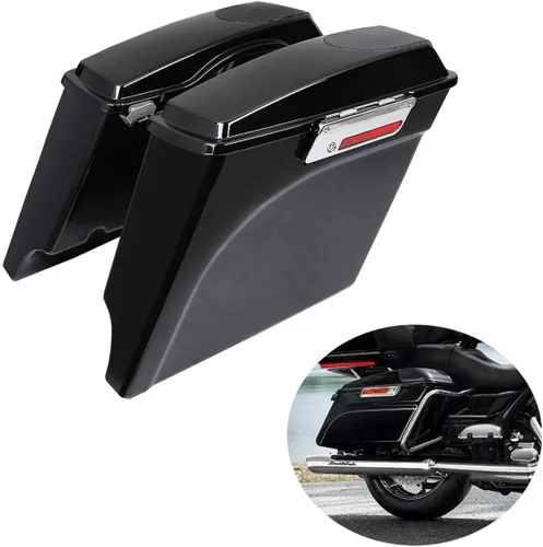 Miniatura 3 de TCMT Alforjas extendidas de 5 pulgadas con tapas de altavoz de 5 x 7 pulgadas para modelos Harley Touring CVO Road Glide Road King Street Glide