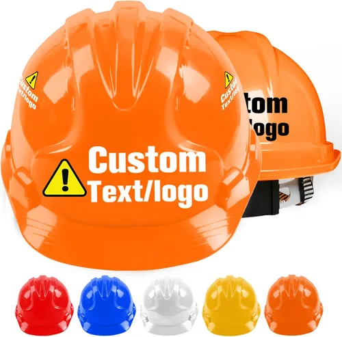 Cascos duros personalizados para hombres, logotipo personalizado, casco de seguridad, gorra de construcción, suspensión de trinquete ajustable