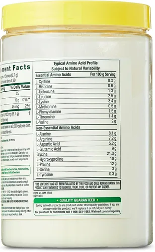 Miniatura 8 de Spring Valley - Polvo de péptidos de colágeno de 8.99 oz (9 onzas), proteína hidrolizada (tipo I y III), colágeno en polvo keto para mujeres