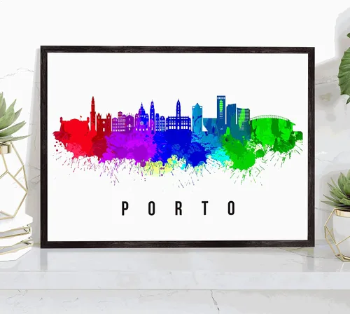 Miniatura 41 de Póster de Kazan Skyline Russia, pintura de paisaje urbano de Kazán, póster de Rusia, impresión de paisaje urbano de Kazán y monumentos, arte