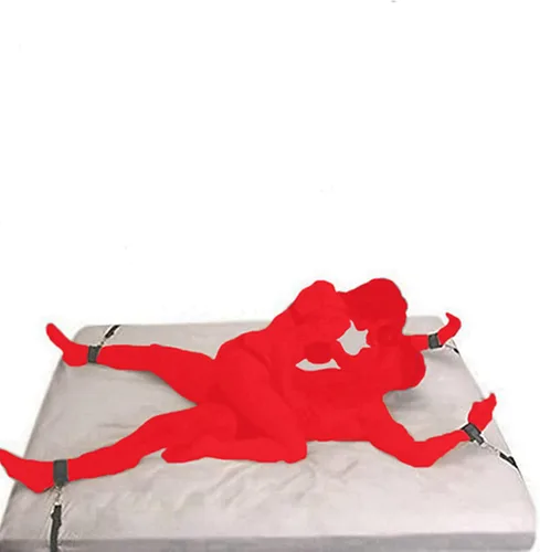 Sujeción de cama para cama de tamaño individual, lazos sexuales para adultos para tobillos y muñecas, juego sexual para correas de cama para