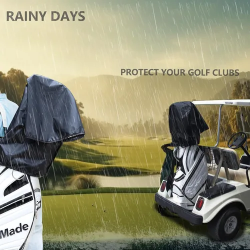 Miniatura 2 de Bolsa de golf mejorada con capucha impermeable para bolsa de golf, cubierta de lluvia para bolsas de club de golf, se adapta a casi todas las bolsas