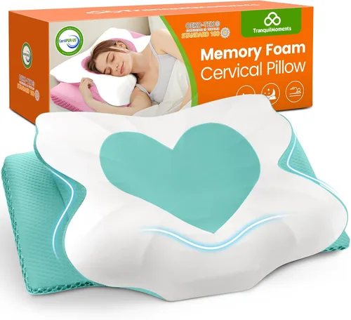 Miniatura 8 de Almohada cervical de cuello TranquilMoments para dormir, almohada de espuma viscoelástica para dormir de lado, almohadas ergonómicas para alivio