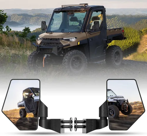 Miniatura 9 de Espejos Laterales Ranger Montados en Puerta, Espejos Laterales UTV Esploratori para Puerta Completa Polaris Ranger Compatible con Polaris Ranger