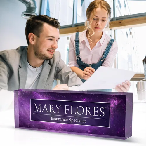 Miniatura 5 de Placa de nombre personalizada para escritorio de oficina, placas de nombre personalizadas para escritorios, placa de identificación personalizada
