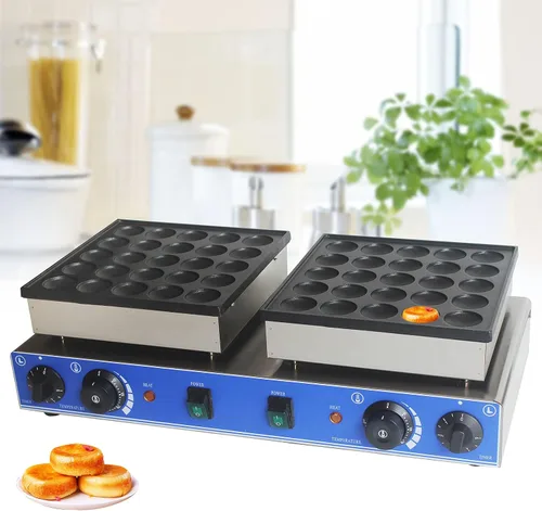 Miniatura 2 de Mini máquina holandesa para hacer panqueques, 50 piezas de gofres eléctrica, 1700 W, 110 V, máquina para hacer gofres antiadherentes, para el hogar