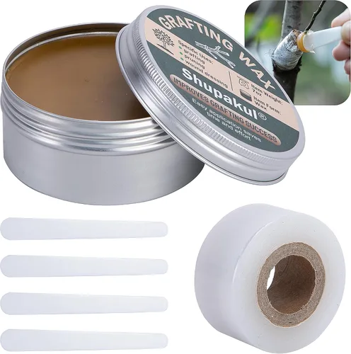 Juego de cera para injerto de árbol, sellador de poda de heridas de árbol con cinta de sellado, cera de injerto para rosas, fruta, bonsái, arbustos,