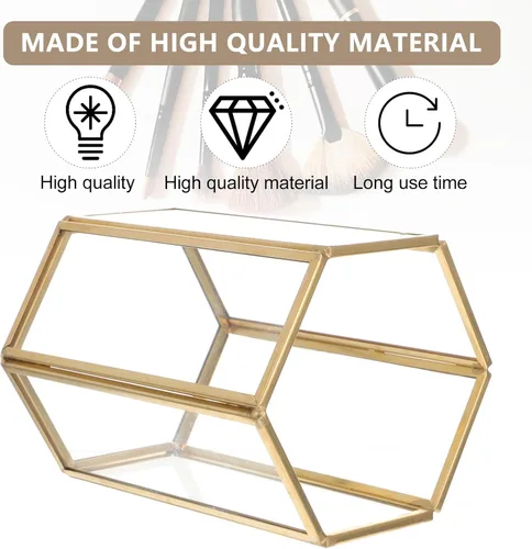 Miniatura 3 de Glass Makeup Brush Holder Cup Vanity Organizer for Cosmetic Storage, Desktop Makeup Brush Storage Container for Daily Beauty Tools