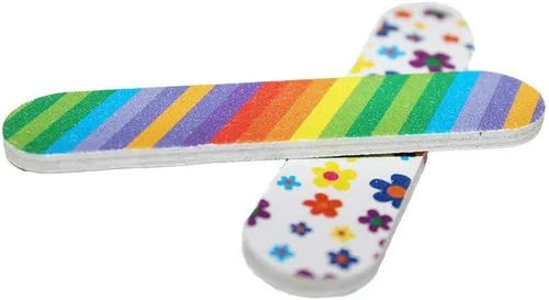 Miniatura 6 de (1 docena) Coloridas limas de uñas femeninas mini Emery Board