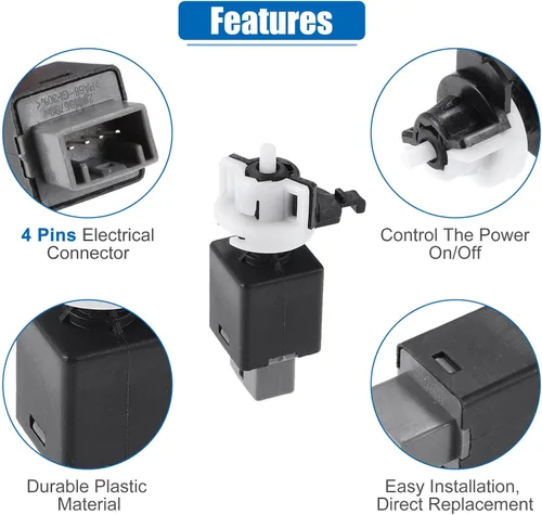 Miniatura 6 de Interruptor de luz de freno SDYYDS 93810-3S700 para Hyundai Elantra (19-13), Elantra GT (20-13), Sonata (17-13), Santa FE (18-13) / KIA Rio (17-15)