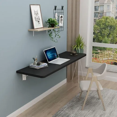 Mesa plegable de hojas colgantes para montaje en pared, escritorio plegable de alta resistencia para espacios pequeños, escritorio, hogar, oficina,