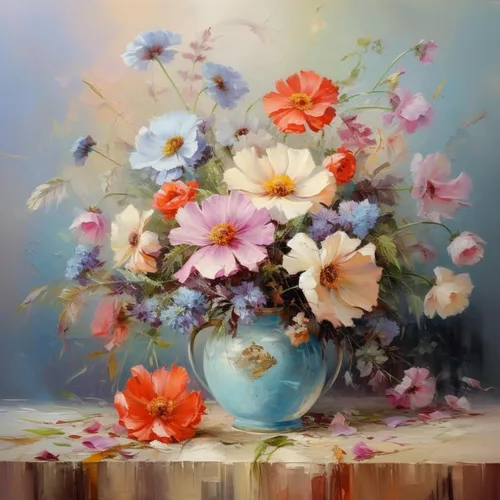 Kits de pintura de diamantes 5D por número para adultos, flores en jarrón, pintura de arte de diamante, taladro redondo completo, diamantes de