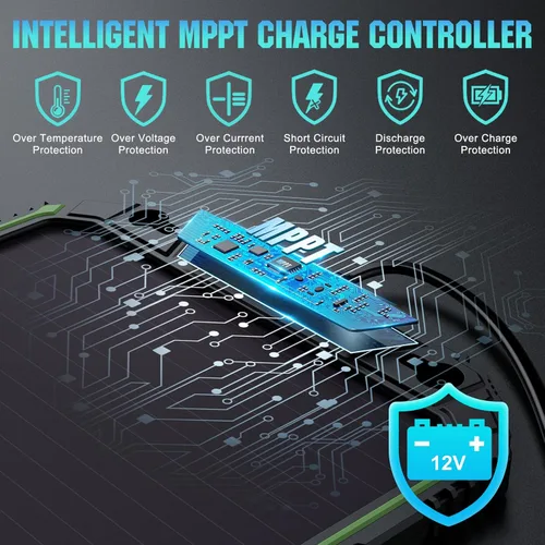Miniatura 2 de Sun Energise Cargador Mantenedor de Batería Solar de 5W 12V PRO, Controlador de Carga MPPT Inteligente Incorporado, Kits de Carga por Goteo de Panel