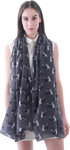 Miniatura 3 de Border Collie - Bufanda ligera con estampado de perro para mujer