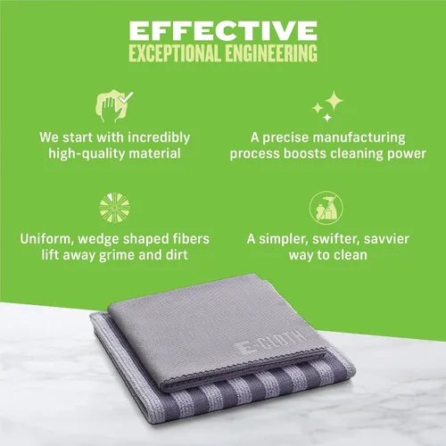 Miniatura 6 de Kit de Paño de Limpieza de Microfibra de Acero Inoxidable E-Cloth - Limpiador de Acero Inoxidable para Electrodomésticos, Horno, Estufa y Más