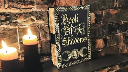 Miniatura 4 de Libro de hechizos en blanco de sombras con lapislázuli celta – Diario de cuero vintage con cerradura, diario de basura de grimorio, cuaderno