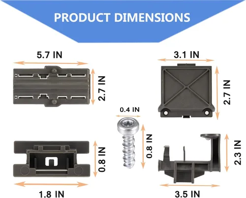 Miniatura 3 de Ajustador de estante superior para lavavajillas Whirlpool Kenmore Kitchenaid W10712395 Reemplazo para piezas de lavavajillas Whirlpool Kenmore