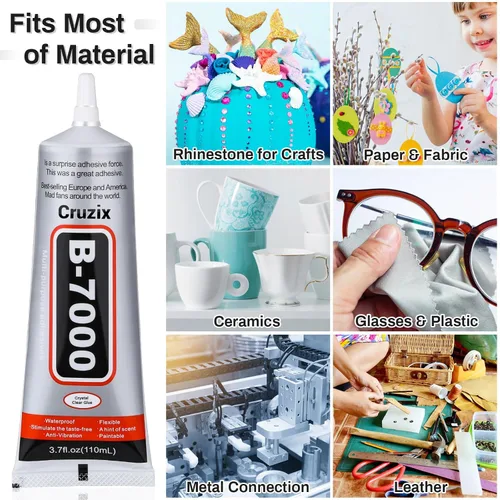 Miniatura 7 de B7000 - Pegamento para cuentas de joyería para hacer joyas, pegamento transparente de cristal 3.7 fl oz B7000+Plus pegamento superadhesivo multiusos
