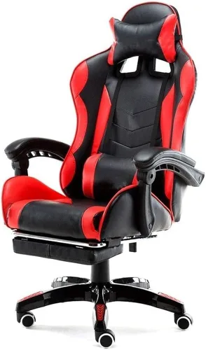 Miniatura 6 de Ergonomic Office Chair with Lumbar Support and Leather Reclining Swivel Computer Task Chairs Adjustable Gaming Style for Home Work Environments(Blue)