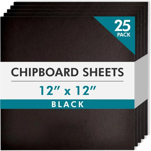 Miniatura 17 de Grafix de peso medio, láminas de madera prensada de 12 x 12 pulgadas, paquete de 25 unidades de color blanco.