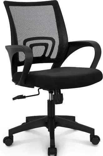 Miniatura 9 de NEO Chair Silla de computadora de oficina con respaldo medio, asiento ergonómico de malla para juegos, cómodo soporte lumbar, ruedas giratorias