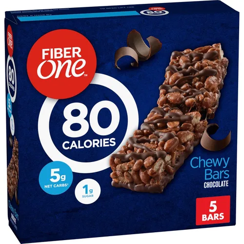 Miniatura 14 de Fiber One Barras masticables de 80 calorías, mantequilla de maní de chocolate, paquete económico, 10 unidades, 8.2 onzas
