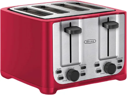 Miniatura 14 de BELLA Tostadora de 4 rebanadas con apagado automático - Ranuras extra anchas y bandeja de migas extraíble y función de cancelar, descongelar