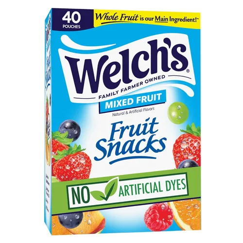 Miniatura 7 de Goldfish and Welch's Snacks de frutas para el regreso a la escuela, 1 caja de paquetes de bocadillos de queso cheddar Goldfish (20 unidades) y 1