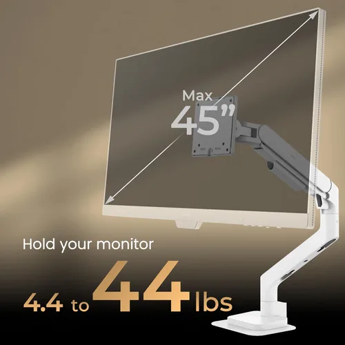 Miniatura 2 de BenQ BSH02 Ergo Monitor Arm - Soporte de monitor con resorte de gas para pantallas de hasta 45'' y 44 libras, de servicio pesado, instalación