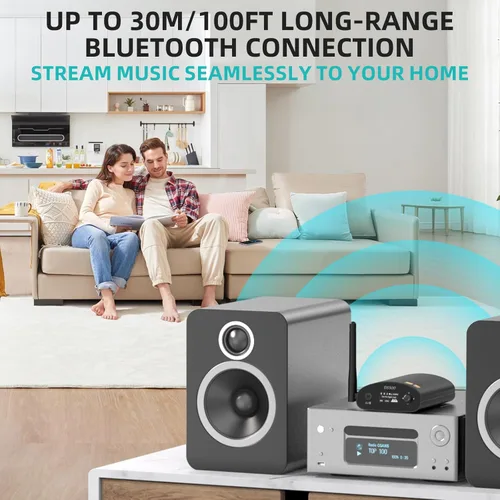 Miniatura 5 de 1Mii DS500 Receptor Bluetooth 5.3 de alta resolución, DAC audiófilo de 32 bits/384 kHz, LDAC sin pérdida y aptX HD, pantalla OLED, ecualizador