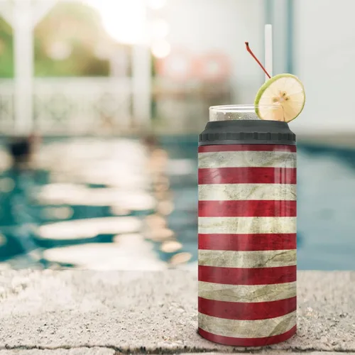 Miniatura 2 de winorax Vaso con diseño de bandera estadounidense 4 en 1 de 12 onzas, vasos aislados de acero inoxidable para el 4 de julio, tazas con tapas, taza