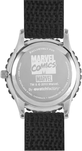 Miniatura 3 de Marvel Spider-Man - Reloj analógico de acero inoxidable con correa de nailon de cuarzo para niños, Multi, Reloj Spider-Man de acero
