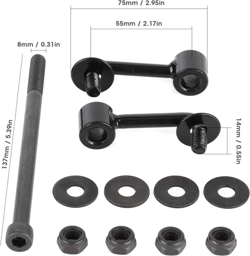Miniatura 7 de Elevación del tanque de gas, elevador del tanque de gas de la motocicleta, elevador del tanque de acero, negro para motocicleta personalizada