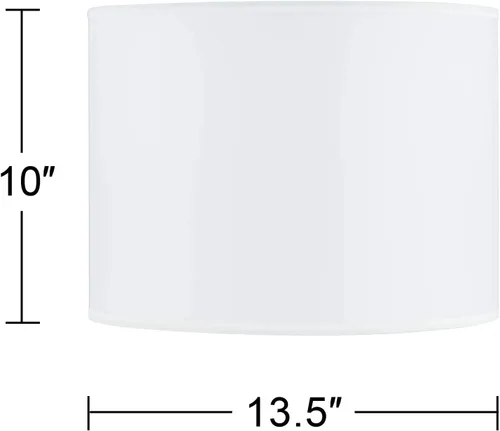 Miniatura 4 de Pantalla de lámpara de impresión de tambor (premontada) rama de cono beige marrón mediano 13.5 pulgadas superior x 13.5 pulgadas inferior x 10