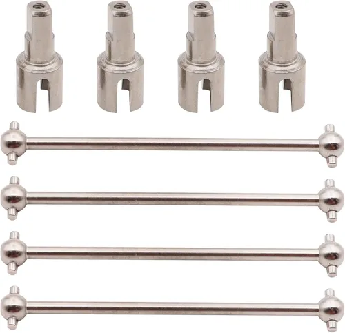 Miniatura 3 de Metal 4 ejes traseros Dogbone y 4 piezas diferencial tazas RC coches actualización piezas para WLtoys 144001 1/14 RC coche camión buggy accesorios