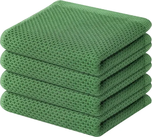 Miniatura 197 de Homaxy Paños de cocina de 100% algodón con tejido de gofre, ultra suaves, absorbentes, de secado rápido, 12 x 12 pulgadas, paquete de 6, amarillo