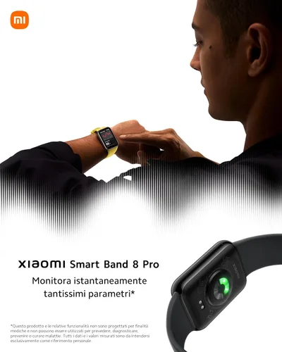 Miniatura 6 de Xiaomi Smart Band 8 Pro Fitness Tracker, pantalla AMOLED de 1.74 pulgadas, batería de hasta 20 días, 5 ATM, seguimiento de SpO2, monitoreo del sueño