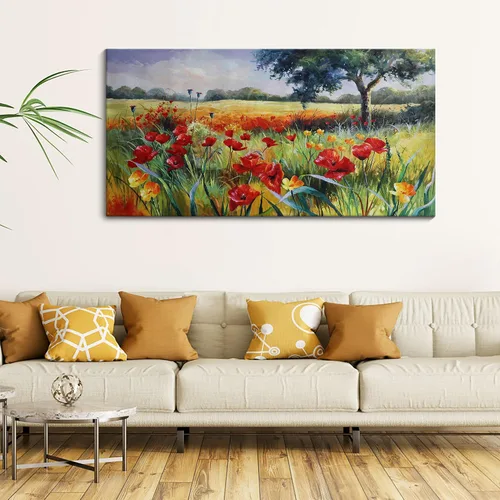 Miniatura 24 de Mofutinpo Arte de Pared de Árbol Rojo en Blanco y Negro Impresión en Lienzo Cuadro Paisaje de Árbol Rojo Grande Obra de Arte Moderna para Sala