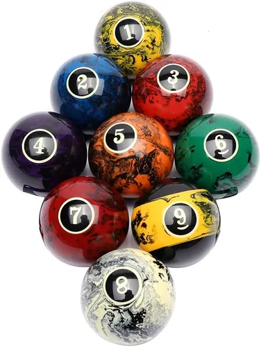 Miniatura 3 de CUPPA Juego de bolas de billar/bolas de billar profesional, 16 bolas completas para mesas de billar Negro