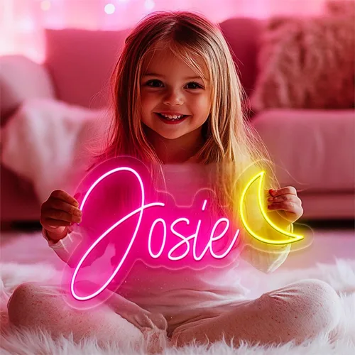 OPBYWE Letreros de neón personalizados, letreros de luz LED grandes de neón personalizados para decoración de pared, logotipo de nombre Nombre