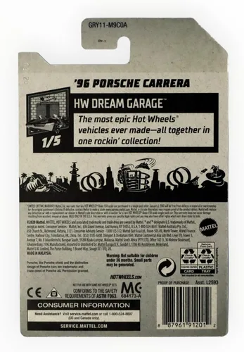 Miniatura 2 de Hot Wheels Porsche Carrera '96, [blanco] 16/250 Dream Garage 1/5