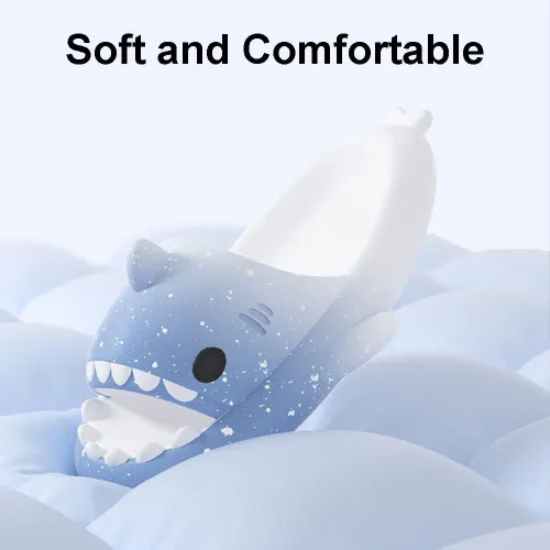 Miniatura 4 de Kapley Shark Slides Original, 2023 Slidely Shark Slidely - Pantuflas de spa para mujeres y hombres