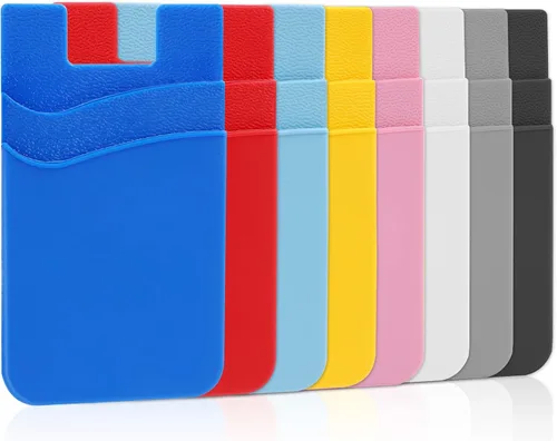Miniatura 16 de SS Billetera negra para teléfono, tarjetero adhesivo para iPhone, Samsung Galaxy y cualquier teléfono inteligente, paquete de 3