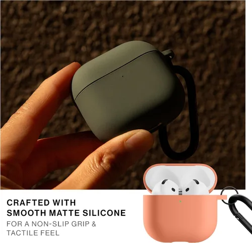 Miniatura 6 de Native Union Funda activa para AirPods 4 y AirPods 4 con cancelación activa de ruido, funda de silicona mate suave y sedosa con clip para fijar