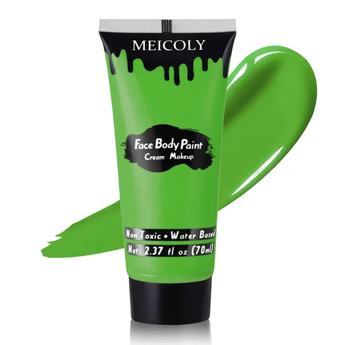 Miniatura 18 de MEICOLY Pintura facial color morado claro crema, tubo grande de 2.37 onzas, pintura de cuerpo completo a base de agua para adultos y niños, pintura