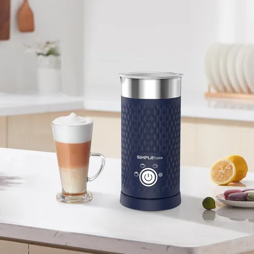 Miniatura 5 de SIMPLETASTE Espumador de leche, vaporizador de leche eléctrico 4 en 1, máquina automática de espuma caliente y fría y calentador de leche para café
