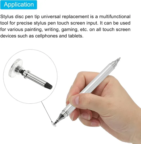 Miniatura 4 de MECCANIXITY 12 unids 0.276 in Stylus Pen Disc Punta Fina Universal Reemplazo Alta Precisión para 2 en 1 Stylus Pen Dispositivos de Pantalla Táctil