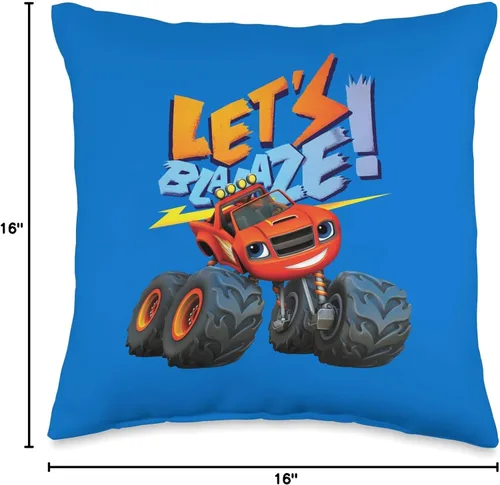 Miniatura 4 de Blaze and the Monster Machines Let's Blaze - Almohada (16.0 x 16.0 in), multicolor
