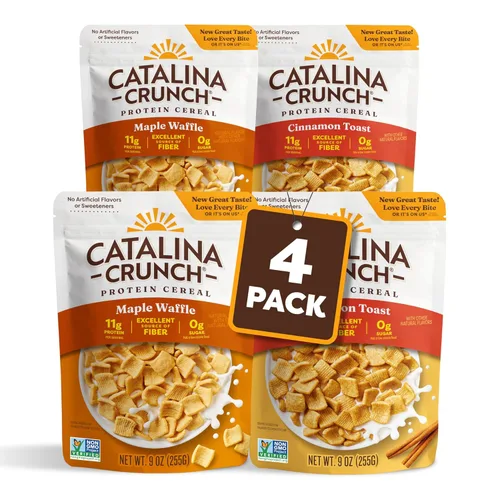 Catalina Crunch Cereal de Proteína | Cereal de Desayuno Sin Azúcar con 11g de Proteína | Sin Gluten, Apto para Dietas Cetogénicas | Paquete Variado